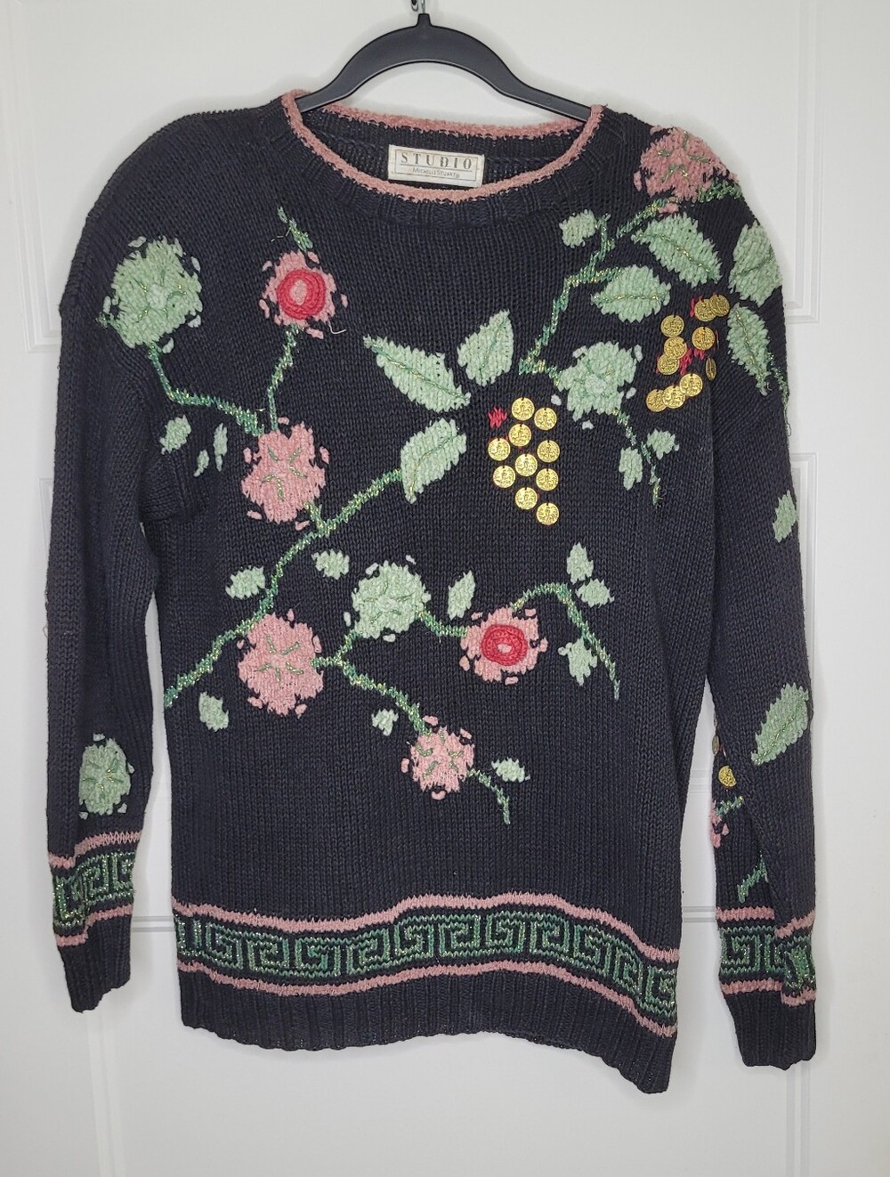 vintage Studio by Michelle Stuart black knit sweater